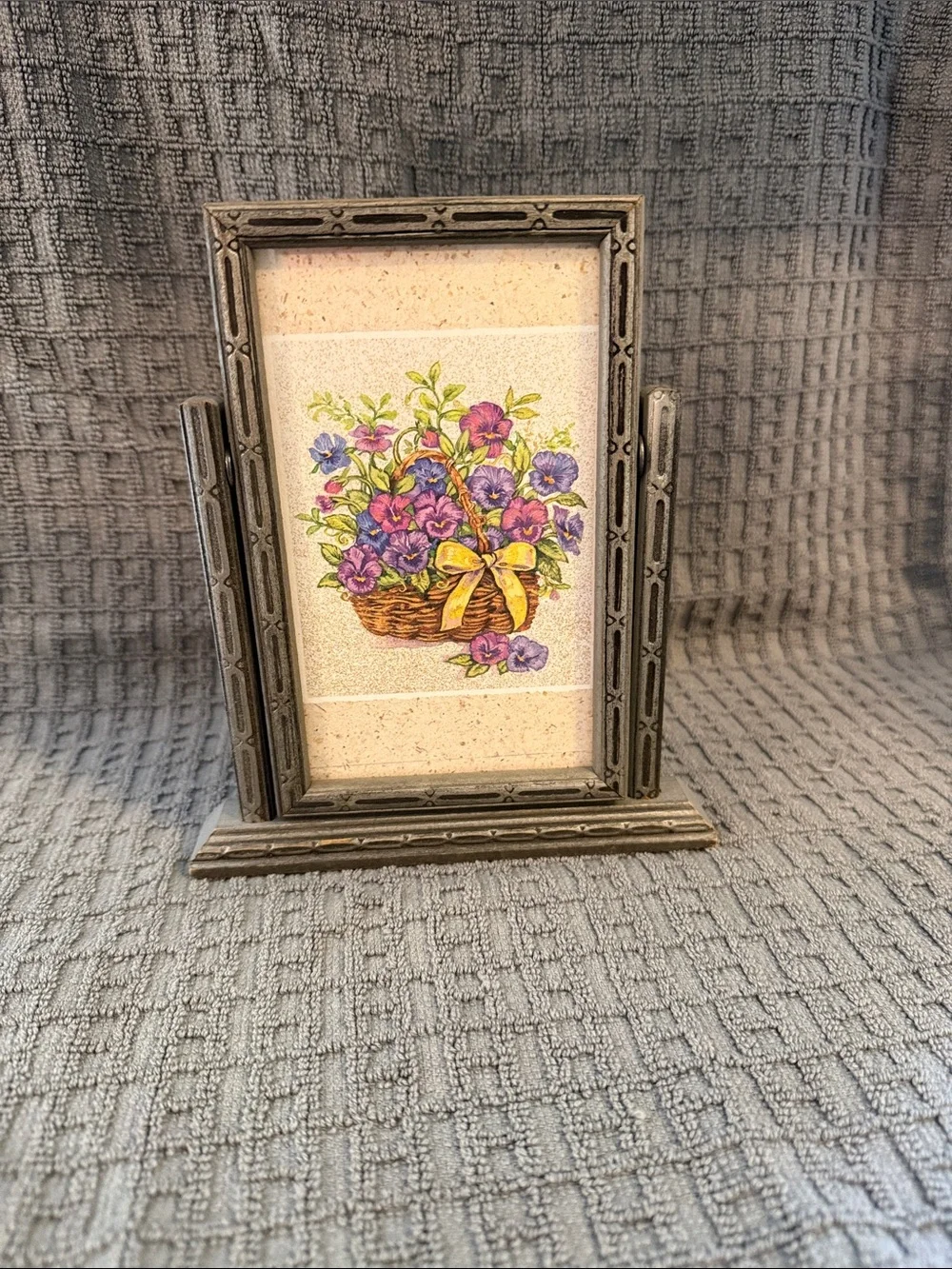 Vintage swivel wood frame Gray, add any print or picture